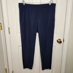 Athleta Brooklyn Ankle Pants Pull On Dark Navy Blue Size 16